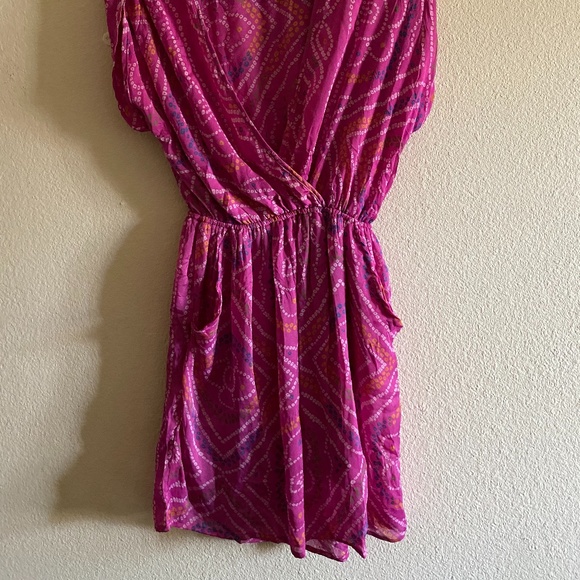 Earthbound Trading XL Pink Wrap Style Dress - Picture 2 of 4